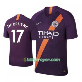 Billige Fotballdrakter Manchester City De Bruyne 17 Tredjedraktsett 2018/19 Kortermet